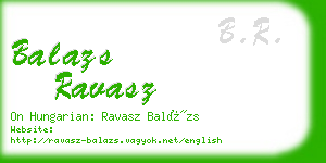 balazs ravasz business card